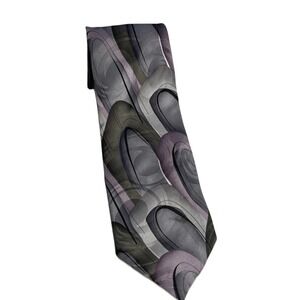 J. Garcia Necktie Mens Grey Purple Abstract Silk Northern Lights Collection 37